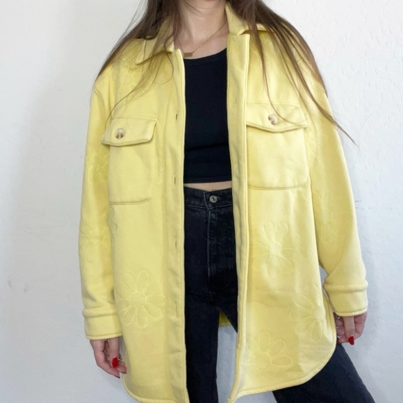 polagram yellow flower shacket - Picture 6 of 9